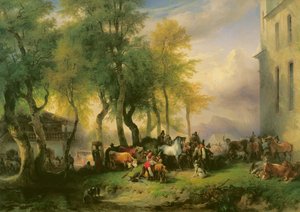 Kvægmarked på Mariasletten, 1837